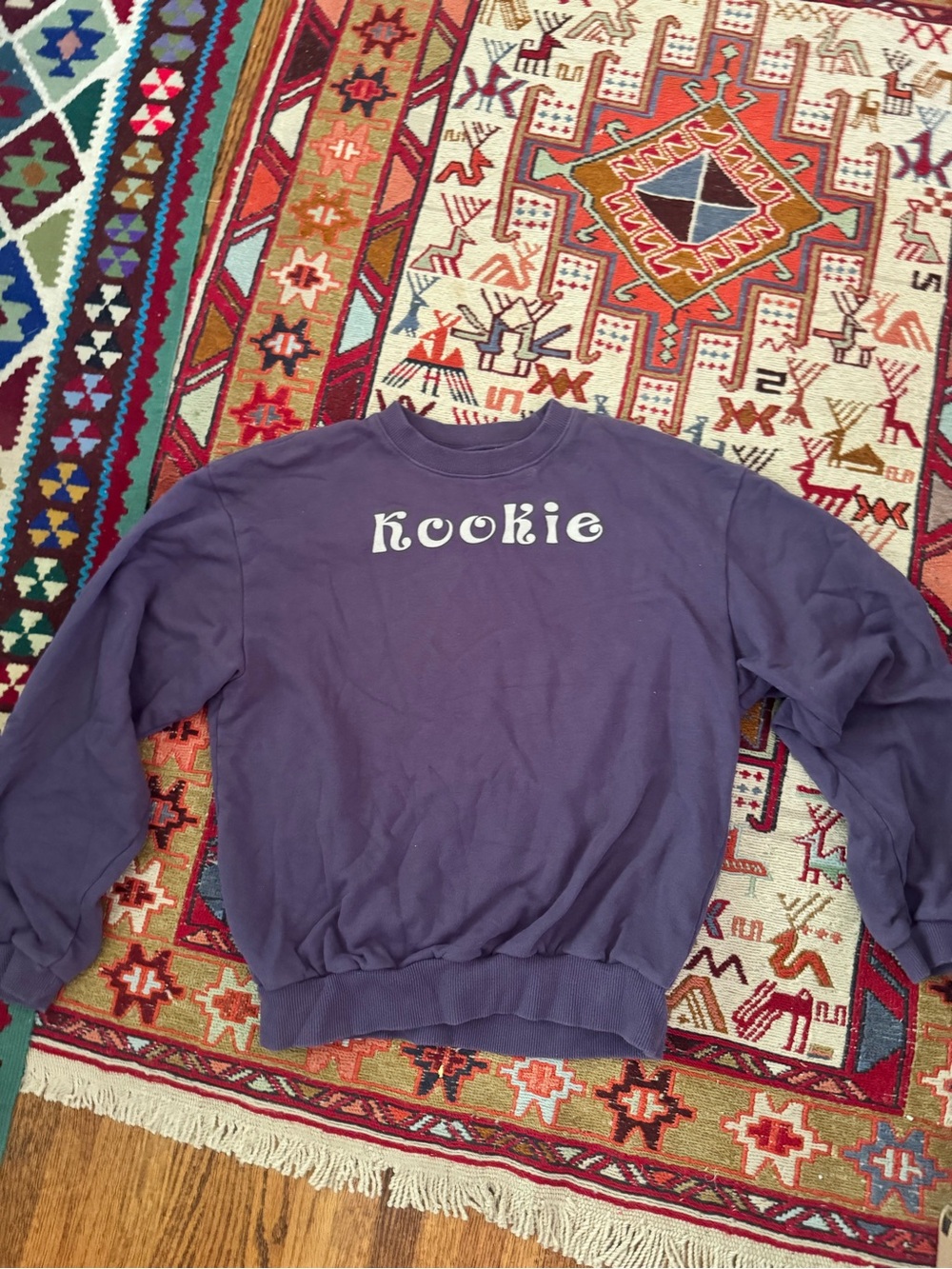 Kapital Purple 'Kookie' Crewneck Sweater